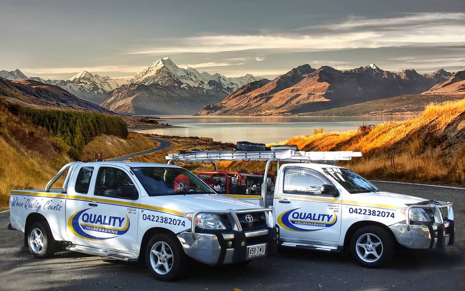 Quality House Washing service vehicles